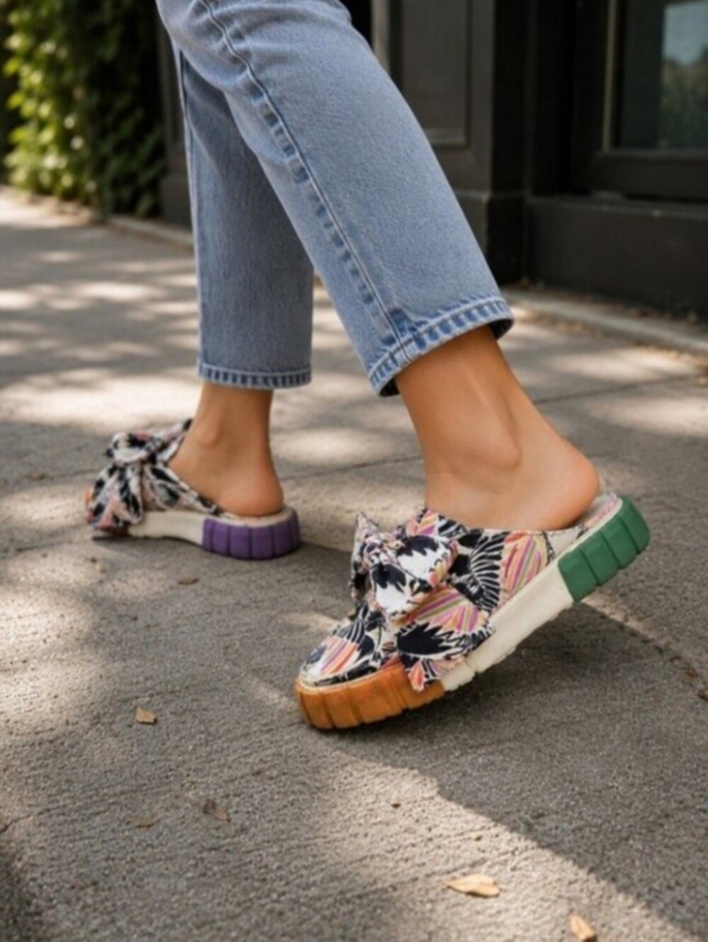 FARM Rio Birds Mule Sneakers Size 7.5